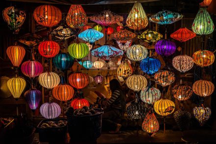 market lamps light person hoi an 2494520